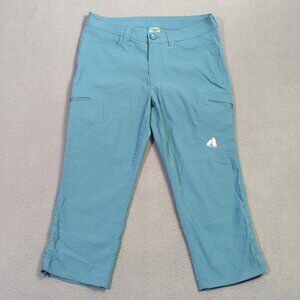 Eddie Bauer First Ascent Pants Women's 6 Blue Guide Pro Capris Nylon Outdoor